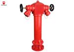 Pillar Fire Suppression Valve , Red Epoxy Cast Iron Fire Hydrant Pressure Relief