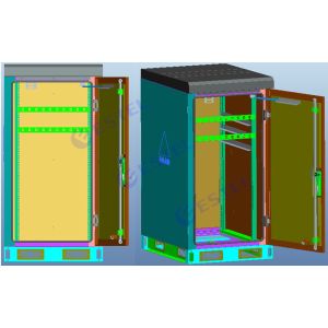 23U ESTEL Weatherproof Telecom Enclosure With Air Conditioner