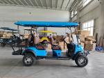 Blue Six-Seater Electric Off-Road Luxury Golf Cart Lithium Battery Equipped With