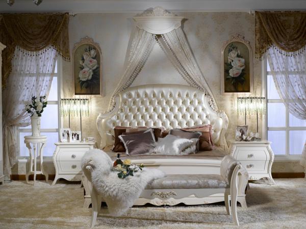 Buy cheap Wooden Carved Luxury European Bedroom Furniture Soft Royal King Size Double Beds from wholesalers