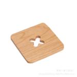 Khaki Beech Wooden Cooking Utensils Custom Insulation Square Wooden Placemats