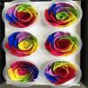 Buy cheap rainbow rose 5-6cm Fresh Stabilized Eternal real preserved rainbow roses from wholesalers