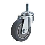 medium duty 3" swivel grey TPR caster zinc plated, swivel 75mm TPR castors