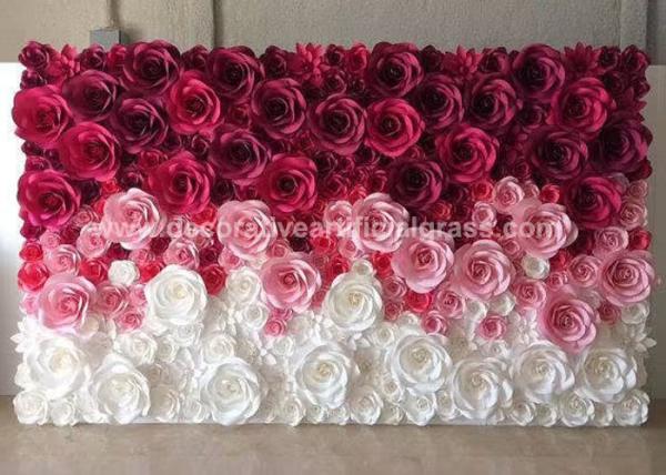 Buy cheap 40x60cm Silk Artificial Flower Wall Panels For Wedding Venue from wholesalers