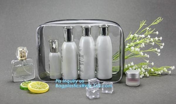 Buy cheap Fashion Packing Cosmetic Bag EVA Pouch, OEM promotional transparent plastic Heat Seal sewing zipper clear pvc cosmetic b from wholesalers