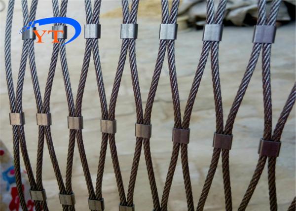 SS304 SS316 SS316L Black Oxide Wire Rope Mesh net customizable High Temp