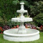 Marble Round Fountains Outdoor Front Yard Water Fountain Lights Home Decoration