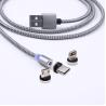 Buy cheap Durable 3 In 1 Magnetic Usb Cable , Round LED Nylon Magnetic Charging Cable from wholesalers