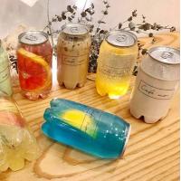Buy cheap Bpa Free 330ml Pet Plastic Beverage Bottles Can For Boba Tea Wine Eco Friendly product