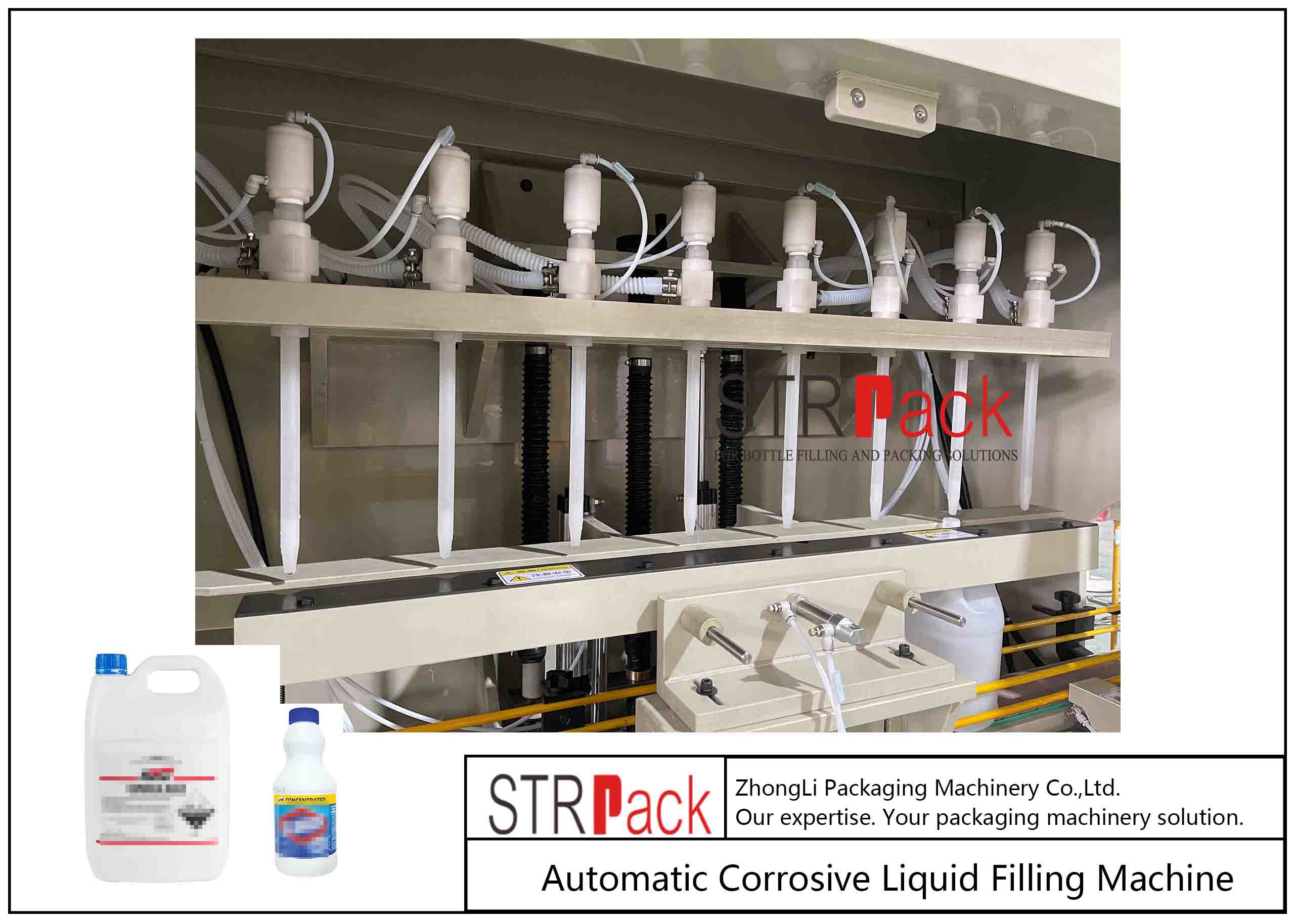 High Speed 220V / 50Hz Bleaching Water Filling Machine For Multiple Containers