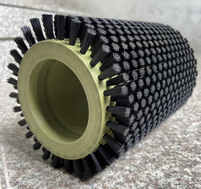 200mm Length Small Nylon Hollow Cylindrical Roller Brush Cleaning Wheel
