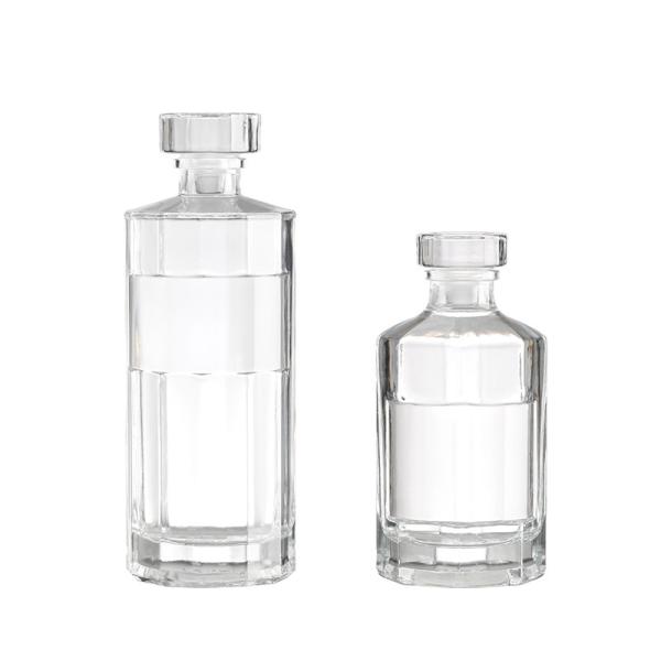 Buy cheap Aluminum Plastic PP Collar 500ml Vintage Brandy Bottle with Glass Acrylic Stopper from wholesalers