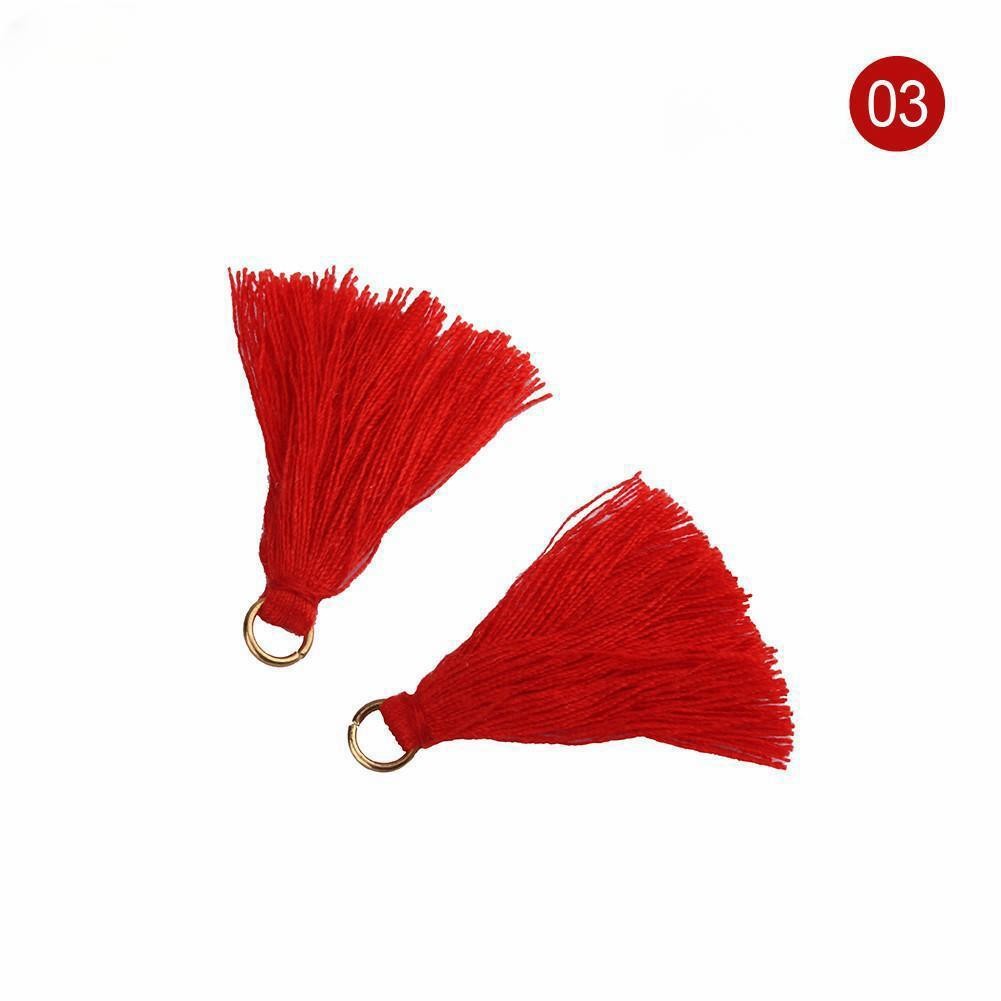 Colorful Cotton Tassel 3cm Garment Decoration Cotton Thread Tassels
