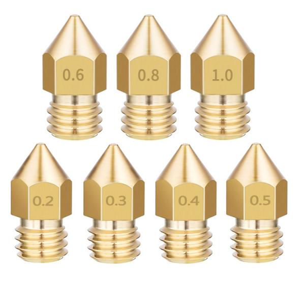 Buy cheap MK8 Extruder Brass 13mm*6mm 3D Printer Nozzle 0.1mm Print layer from wholesalers