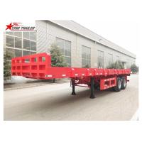 Buy cheap 9.5 Meters 2 Axles Long Flatbed Trailer , Semi Truck Lightweight Flatbed Trailer product