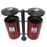 Buy cheap Steel Wooden 240L 120L 2 Compartment Trash Can from wholesalers
