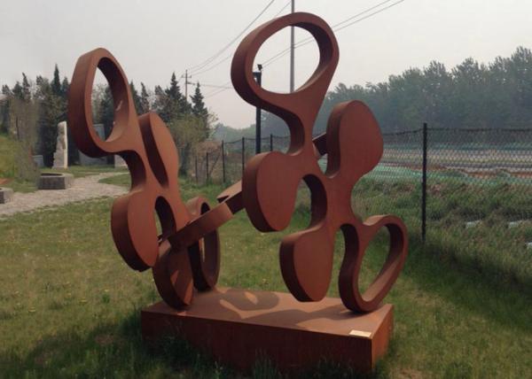 Buy cheap Contemporary Design Art Corten Steel Sculpture Rusty Metal Garden Ornament from wholesalers