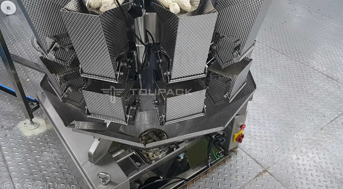 30bpm Automated Packaging System For Frozen Chicken Nuggets Food Industry With Multihead Weigher