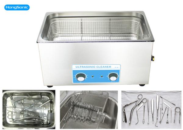 Quality Mechanical Control Medical Ultrasonic Cleaner 30L Stainless Steel SUS304 Tank for sale