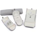 Grey Eye-Catching Clamshell-Shaped Velvet Jewelry Box Luxury Storage Packaging