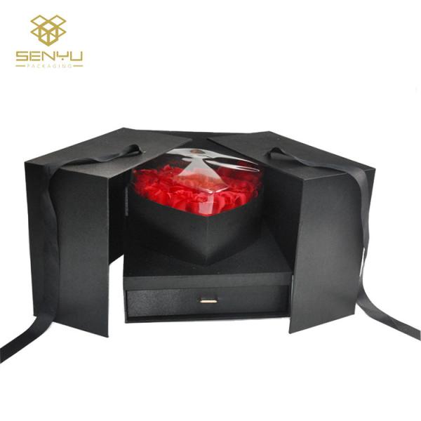Buy cheap Romantic Decor Valentines Day Gift Box Artificial Rose Flower Gift Box from wholesalers