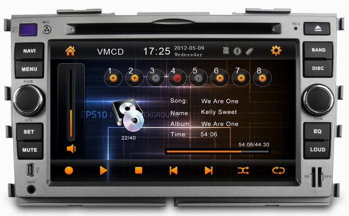 Car audio player for Kia Forte 2008-2011 with autoradio DVD GPS TV OCB-7045