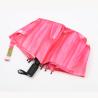 Buy cheap Custom Manual Open Umbrella , Pink Flower Print 3 Fold Umbrella For Women from wholesalers