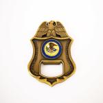 Zinc Alloy US Immigration Vintage Style Bottle Opener With Antique Bronze Finish