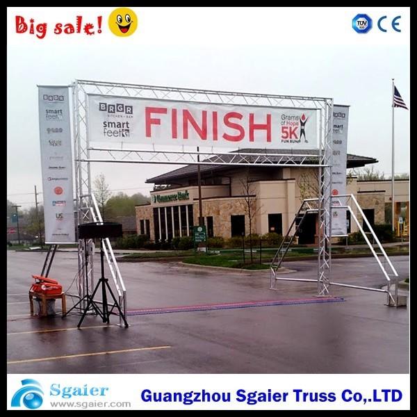 Buy cheap Spigot Finish Line Frame Lighting Gantry Systems Banner For Marathon Easy To Install from wholesalers