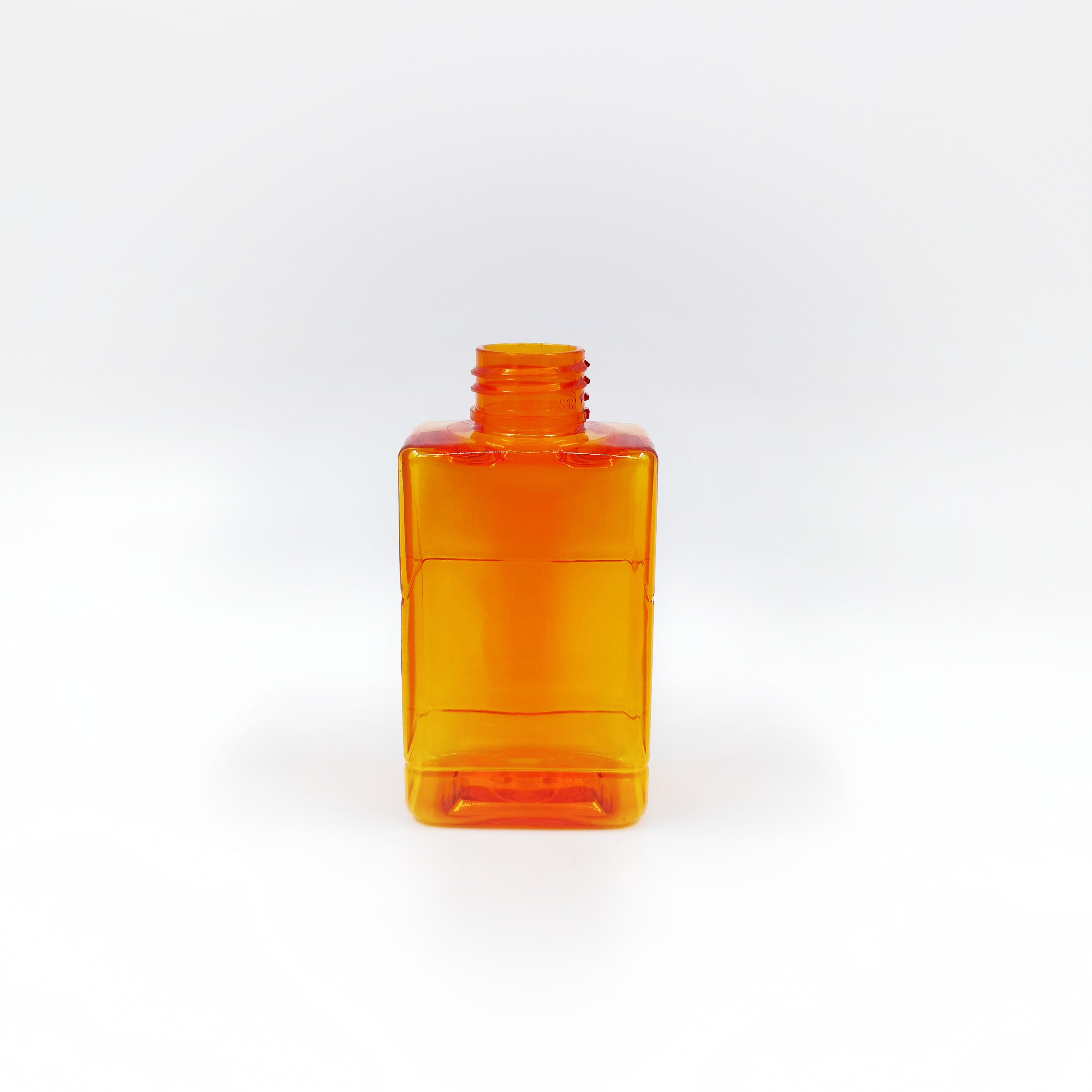 100ml 3.38oz Orange Plastic Square Bottle for Toner Shampoo