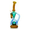 Buy cheap MultiColor Glass Recycler Bong 5mm Dab Rig Glass Water Pipe Glass Bubbler from wholesalers