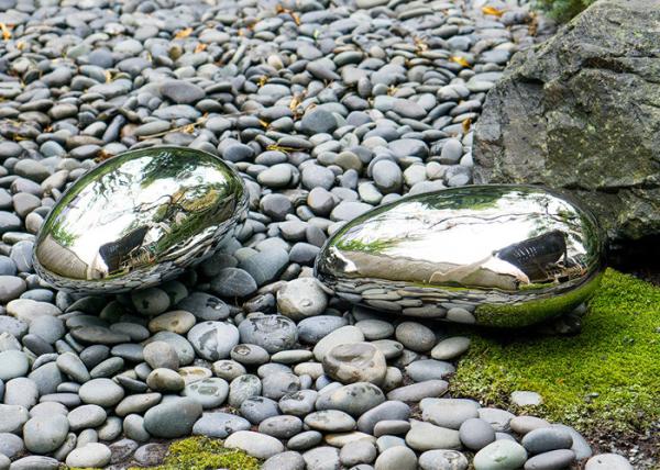 Buy cheap Polished Rock Sculpture , Stainless Steel Outdoor Sculpture Customised from wholesalers