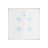 Buy cheap 4 Gang EU UK Standard Touch Aluminum Frame Smart Timer Switch 4 Gang Smart Switch Tuya WiFi from wholesalers