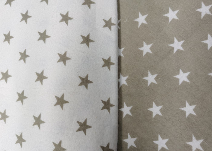 White 100% Cotton Flannel Fabric Print For Bedding And Cover