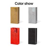 Buy cheap Hot Stamping 190gsm Kraft Double Wine Bottle Bags PP Rope Handle 2 Bottle Wine product