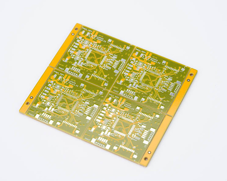 Yellow Lead Free PCBA SMT 6 Layer PCB Fabrication Tin Spraying Process