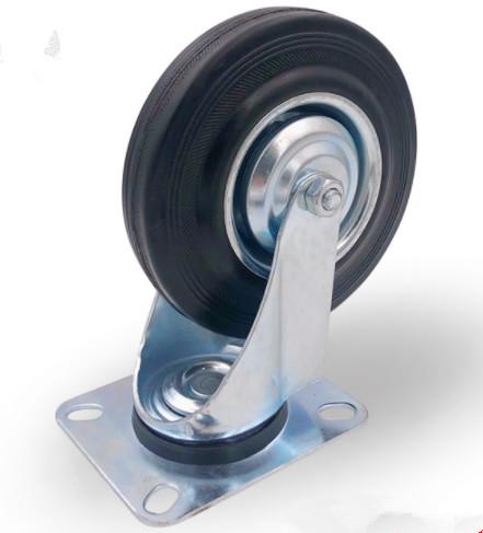 Buy cheap industrial trolley wheel rubber caster swivel top plate 5 inch from wholesalers
