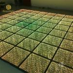 Wedding Disco Party Golden Starry Dance Floor Waterproof Starlit 3D Mirror Video