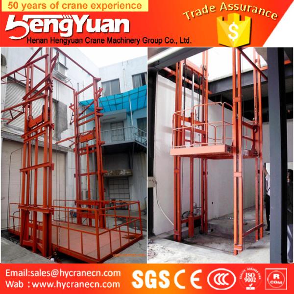 Quality CE approved guide rail chain cargo lifting equipment for sale