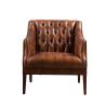 Buy cheap Three And Two Seater Vintage Leather Sofas With Wooden Legs from wholesalers