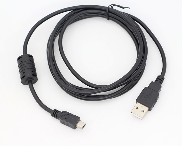 1m Digital Camera Magnetic Ring Mini USB Data Charger Cable with Ferrite