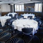 Customized Color Metal And Fabric Dining Chairs , Modern Restaurant Chairs