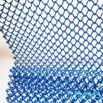 Hand Crimped Blue Steel Metal Mesh Curtains For Construction And Buildings