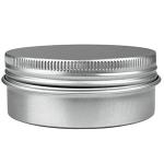 Silver Gold Empty Aluminum Cosmetic Jars Engraving Storage Container