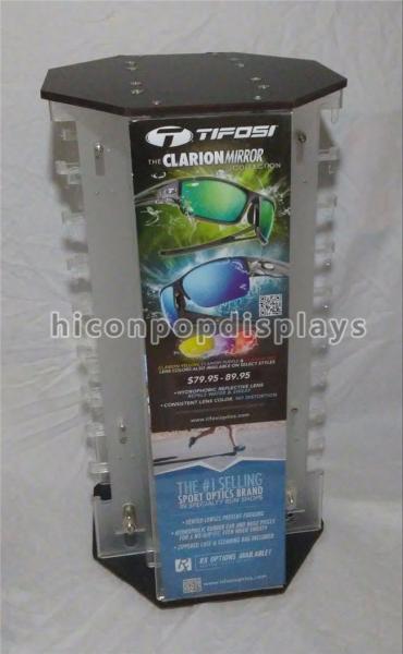 Buy cheap Optical Shop Advertising Rotating Sunglass Display Rack Countertop Holds 40 Pairs from wholesalers