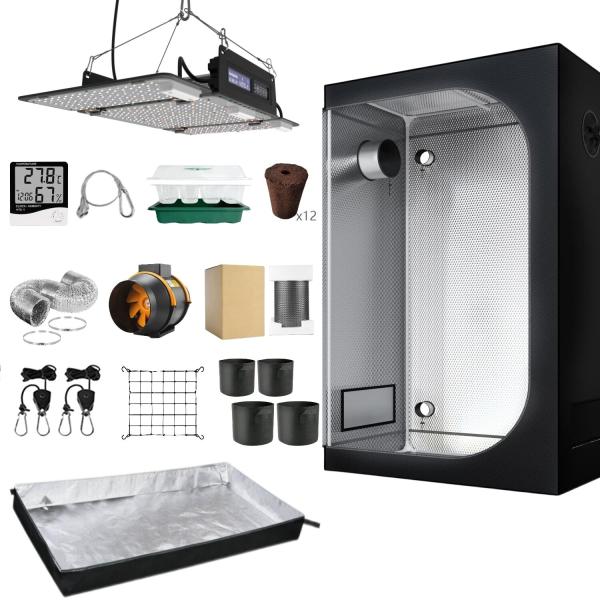 Buy cheap 600d Indoor Grow Tent Complete Kit Metal Pole With High Efficacy Lamp 90x90x180 from wholesalers