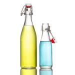 ODM Restaurant 12 Oz Glass Juice Bottles Glass Jar With Hermetic Lids