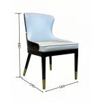 HAOBOWEI Upholstered Bonded Leather Hotel Dining Chair Timber Framework