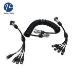 Screw Type Connection Rear View Camera Cable Heavy Duty Trailer Cable Coil With