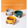 Buy cheap Ceramic Pet Feed Bowl With Wooden Stand Dog Food Drinking Bowl Dish from wholesalers